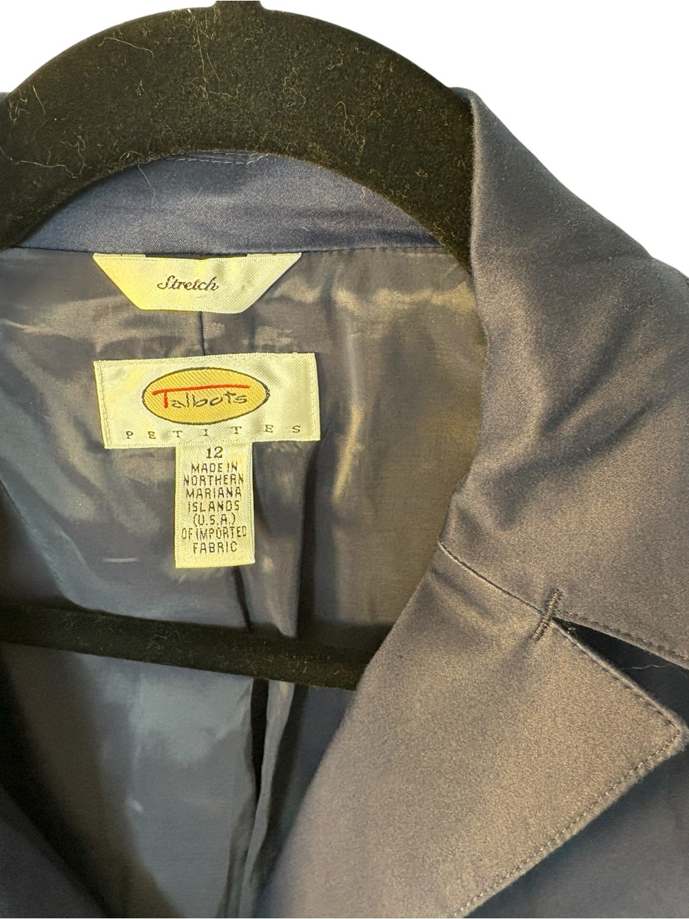 Talbots Navy Classic Two-Button Blazer - Picture 6 of 8
